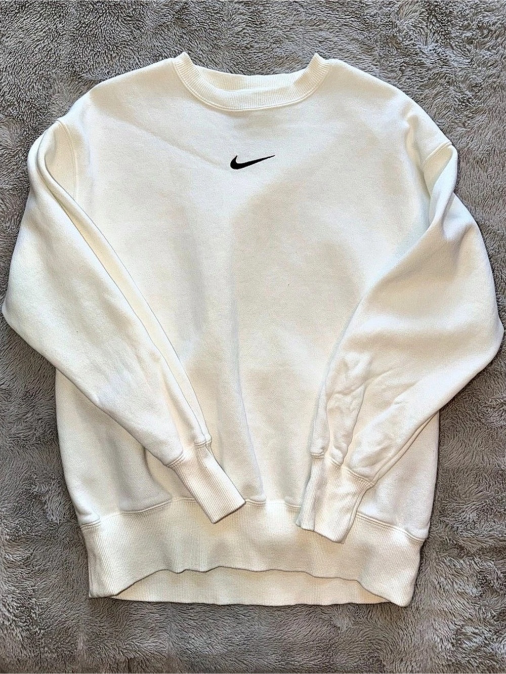 Nike Phoenix Fleece Crew Sweatshirt White XS